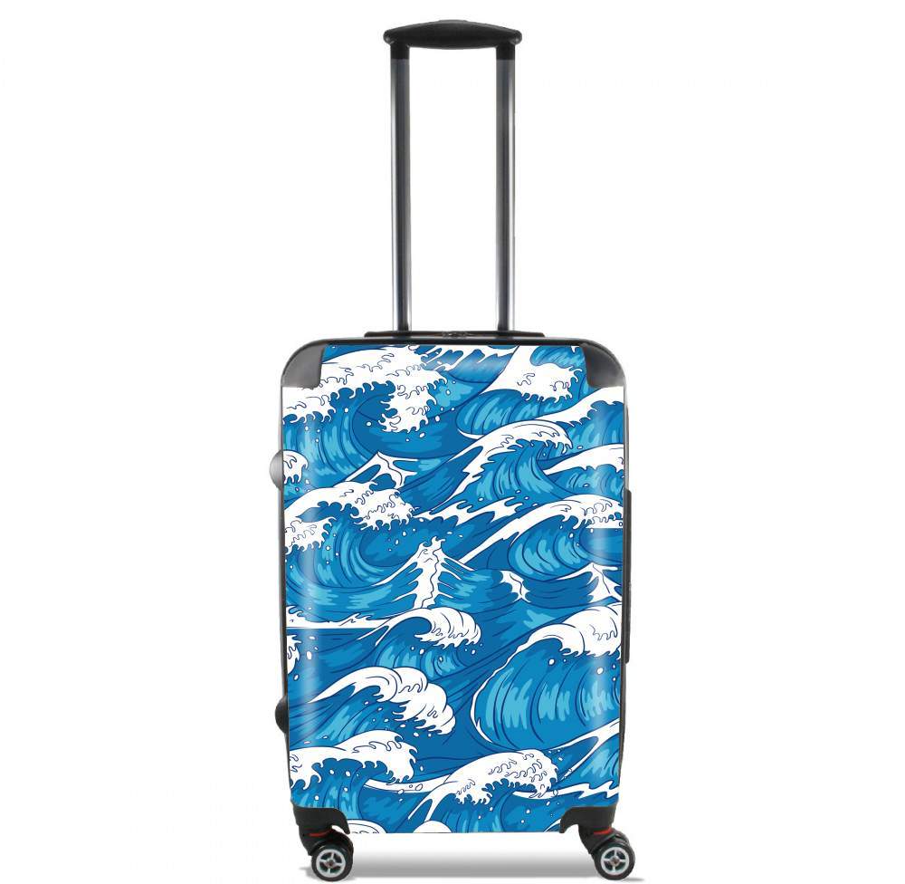 Valise bagage Cabine pour Storm waves seamless pattern ocean