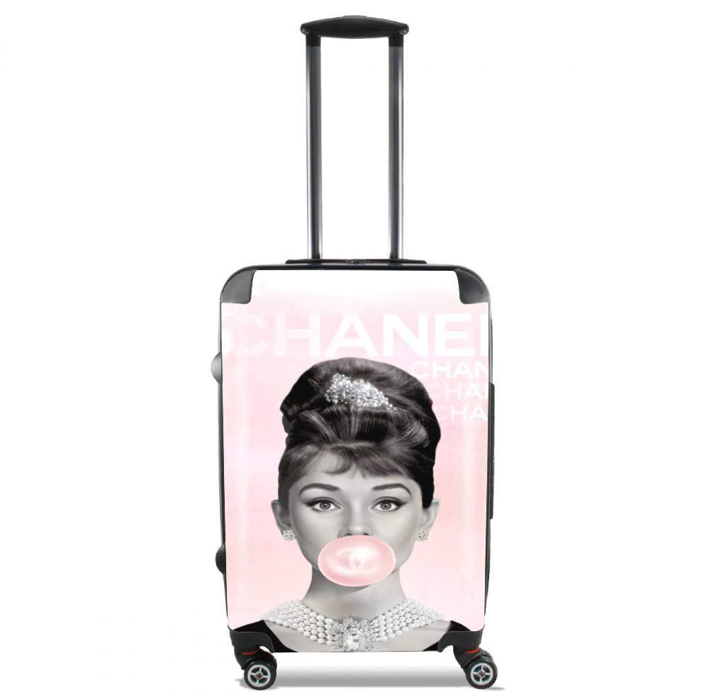 Valise trolley bagage L pour Audrey Hepburn bubblegum