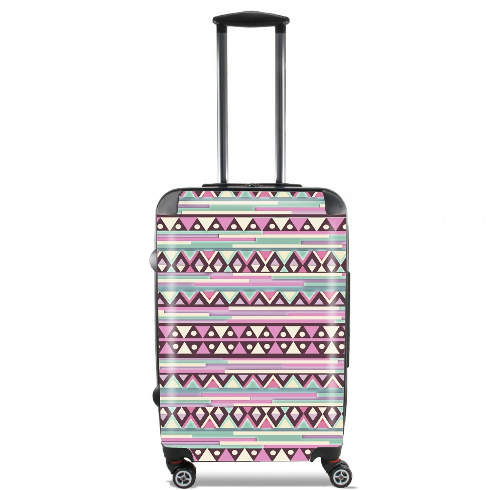 Valise trolley bagage L pour Aztec Pink And Mint