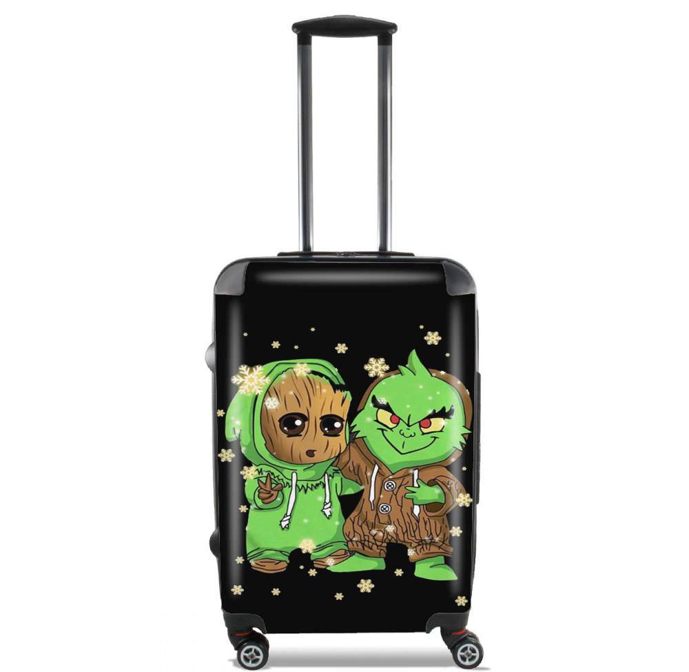 Valise trolley bagage L pour Baby Groot and Grinch Christmas
