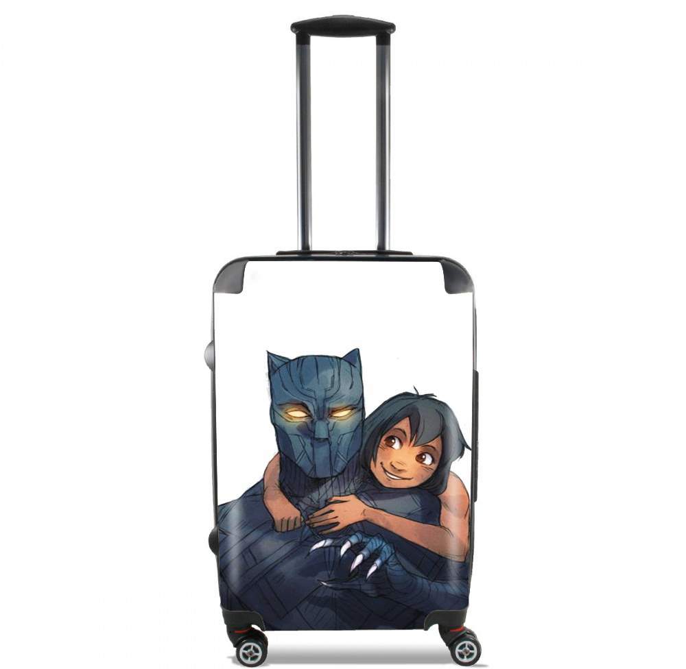 Valise trolley bagage L pour Black Panther x Mowgli