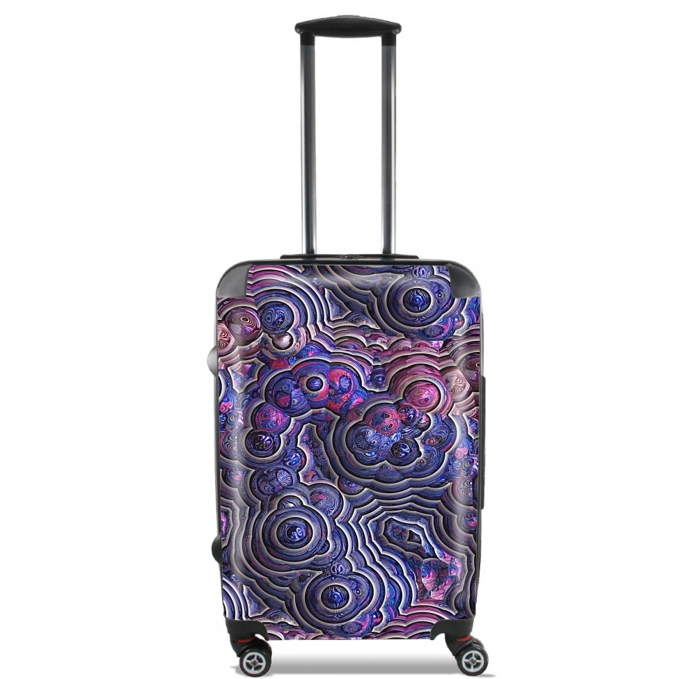Valise trolley bagage L pour Blue pink bubble cells pattern