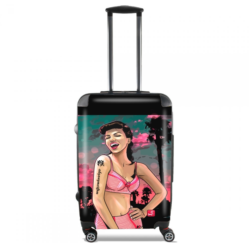 Valise trolley bagage L pour California Girl retro
