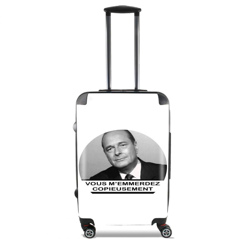 Valise trolley bagage L pour Chirac Vous memmerdez copieusement