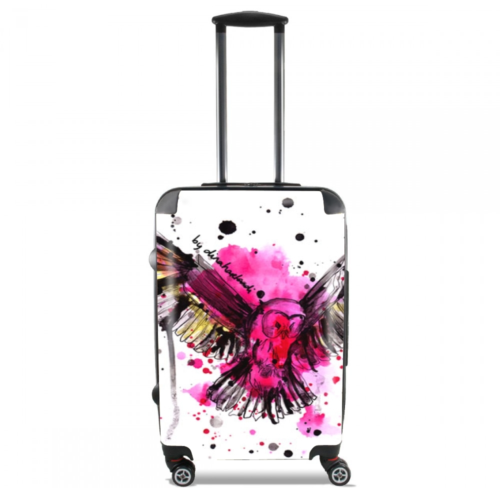 Valise trolley bagage L pour Colored Hiboux