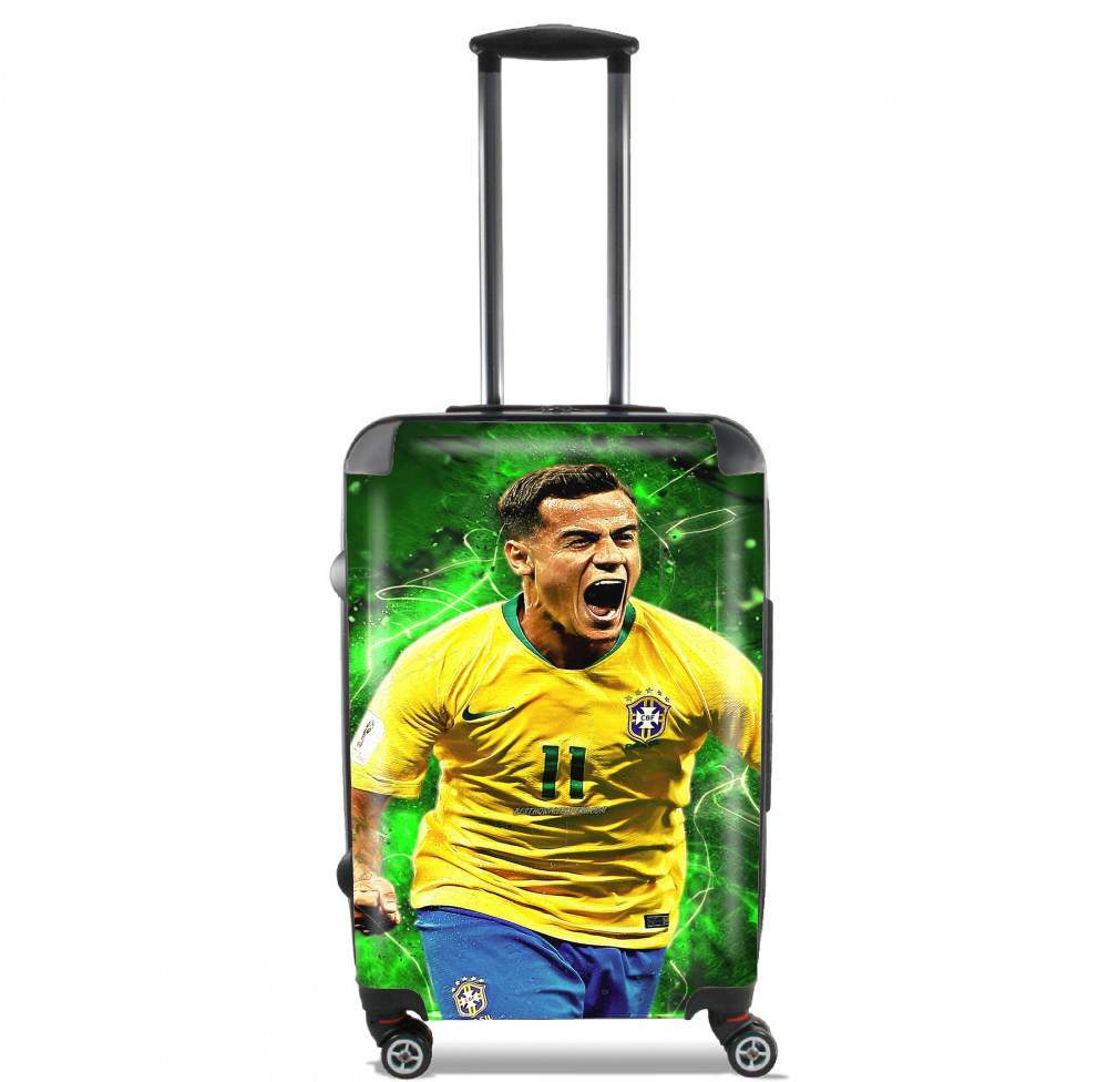 Valise trolley bagage L pour coutinho Football Player Pop Art