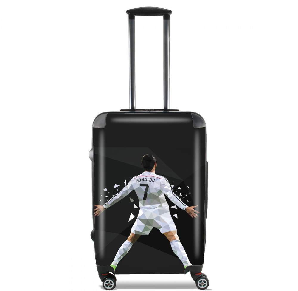Valise trolley bagage L pour Cristiano Ronaldo Celebration Piouuu GOAL Abstract ART