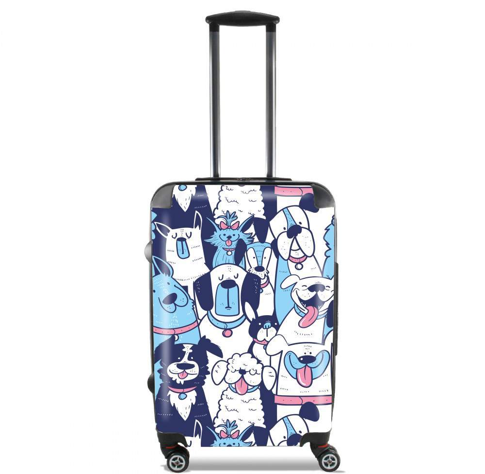 Valise trolley bagage L pour Dogs seamless pattern