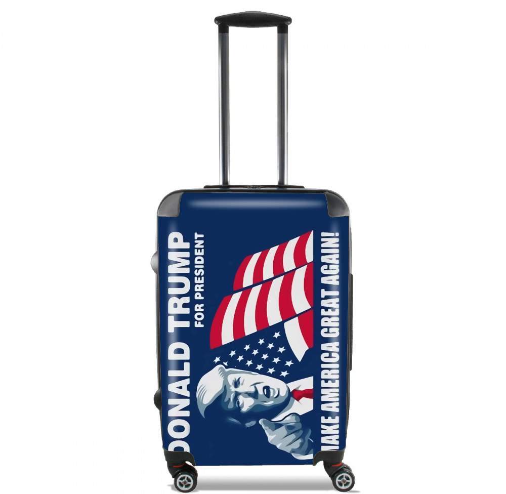 Valise trolley bagage L pour Donald Trump Make America Great Again