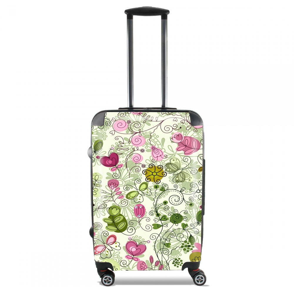 Valise trolley bagage L pour doodle flowers