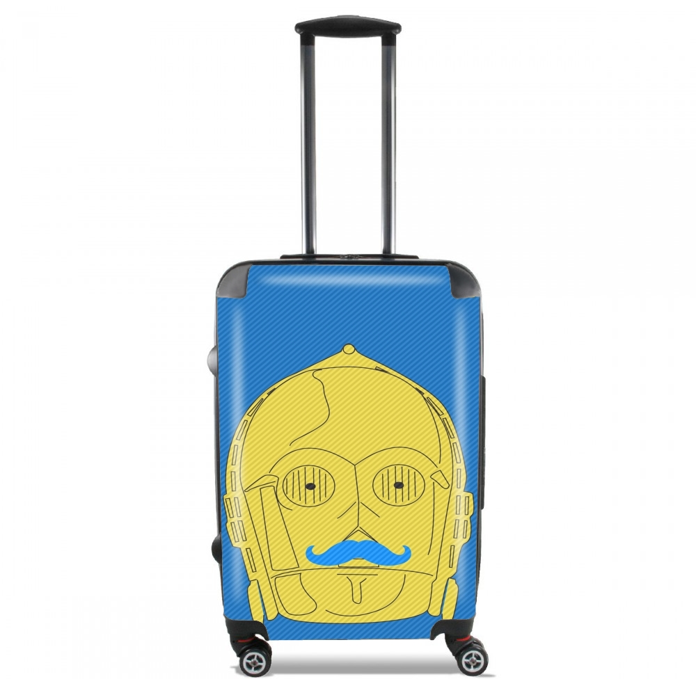 Valise trolley bagage L pour Droid Moustache