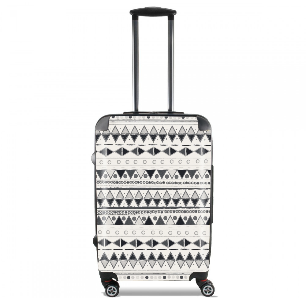 Valise trolley bagage L pour Ethnic Candy Tribal in Black and White