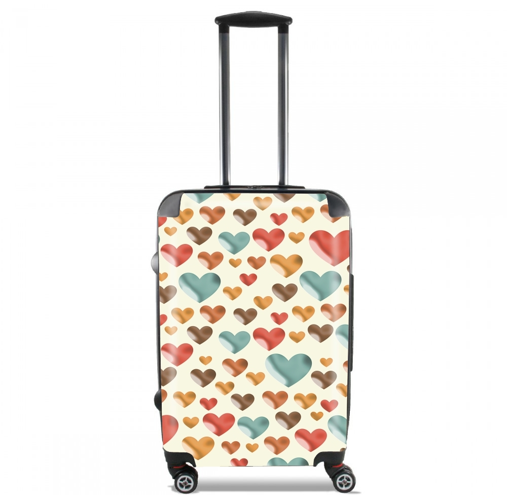 Valise trolley bagage L pour Mosaic de coeurs