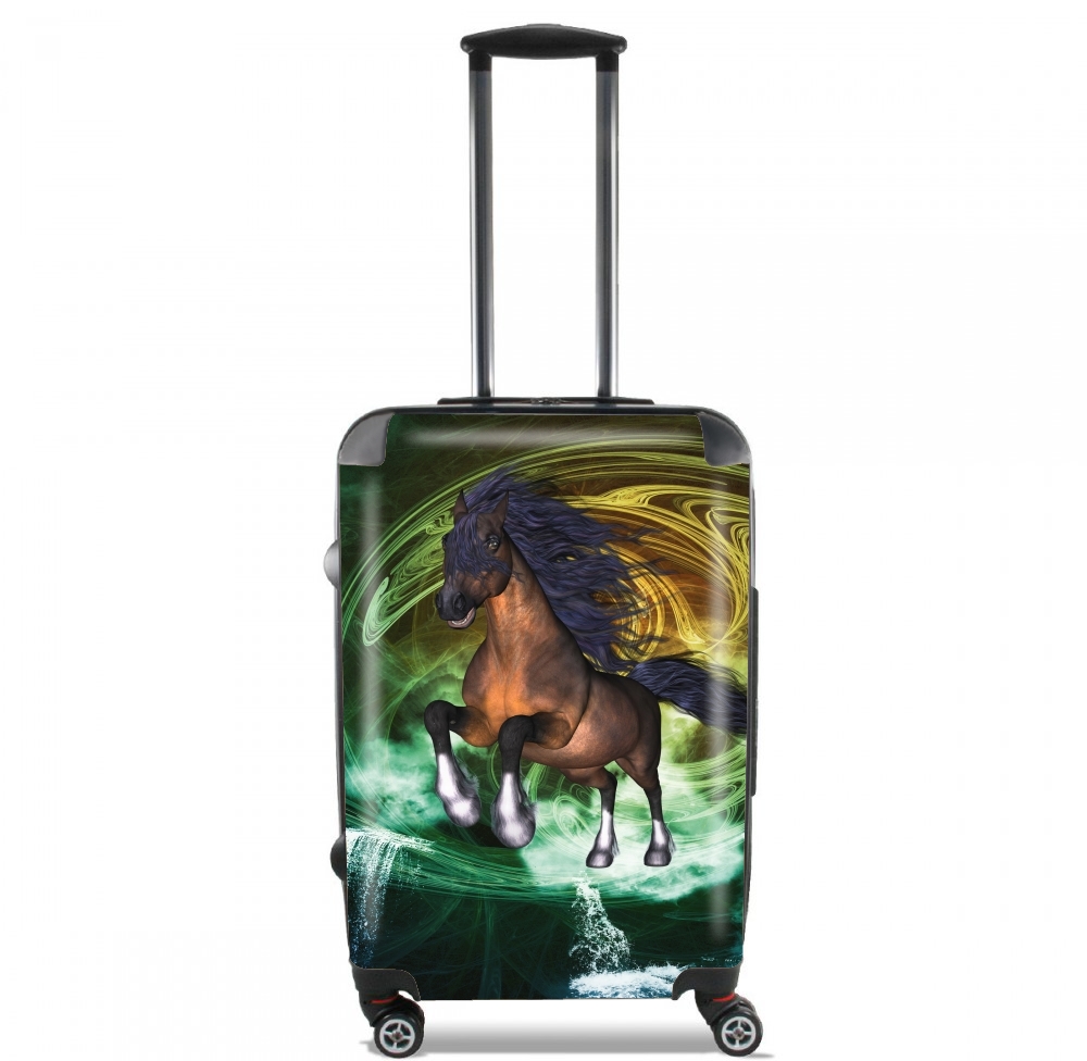 Valise trolley bagage L pour Horse with blue mane