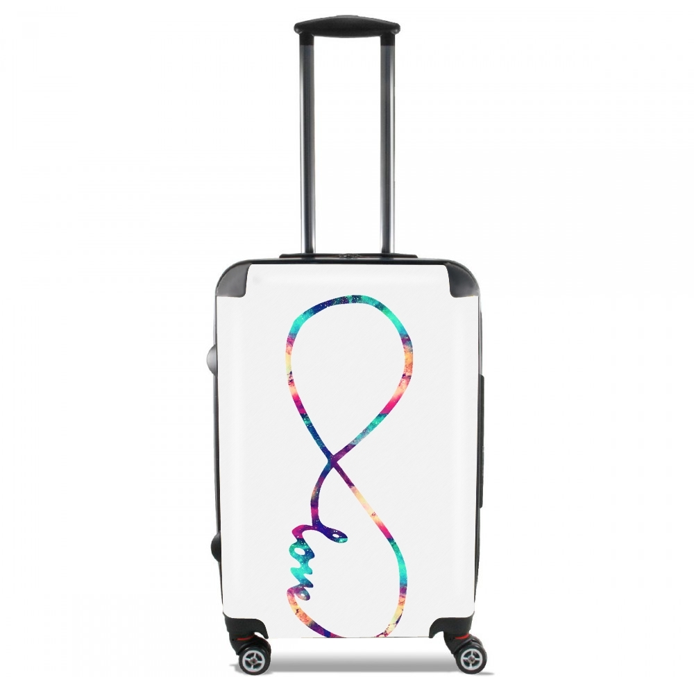 Valise trolley bagage L pour Infinity Love Blanc