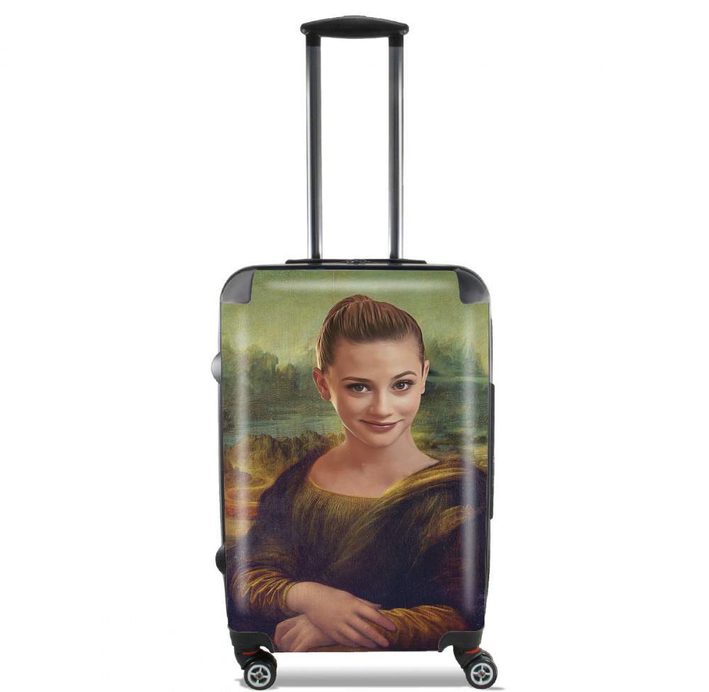Valise trolley bagage L pour Lili Reinhart Mashup Mona Lisa Joconde