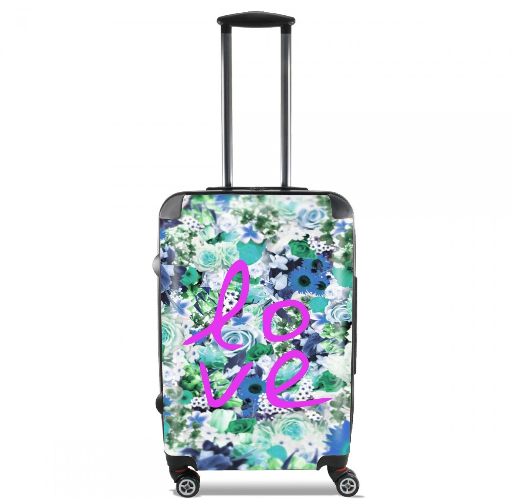 Valise trolley bagage L pour Love Floral Vert
