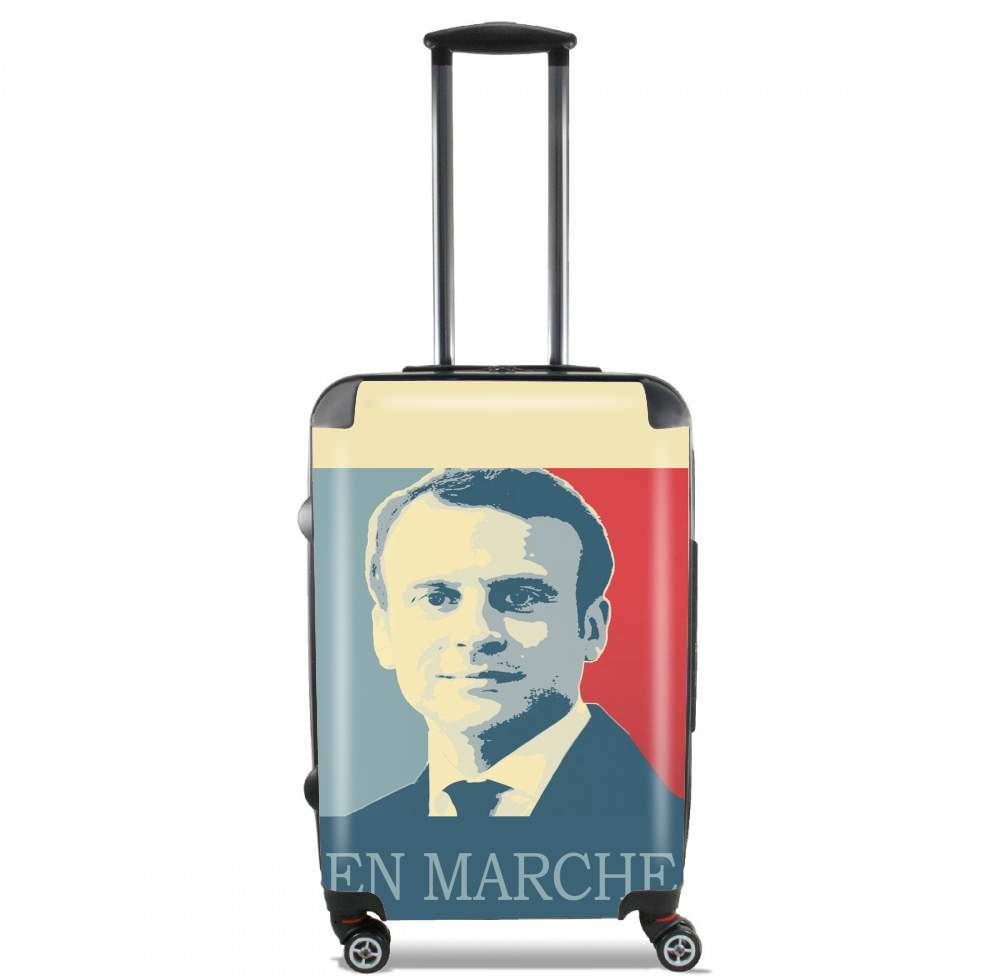 Valise trolley bagage L pour Macron Propaganda En marche la France