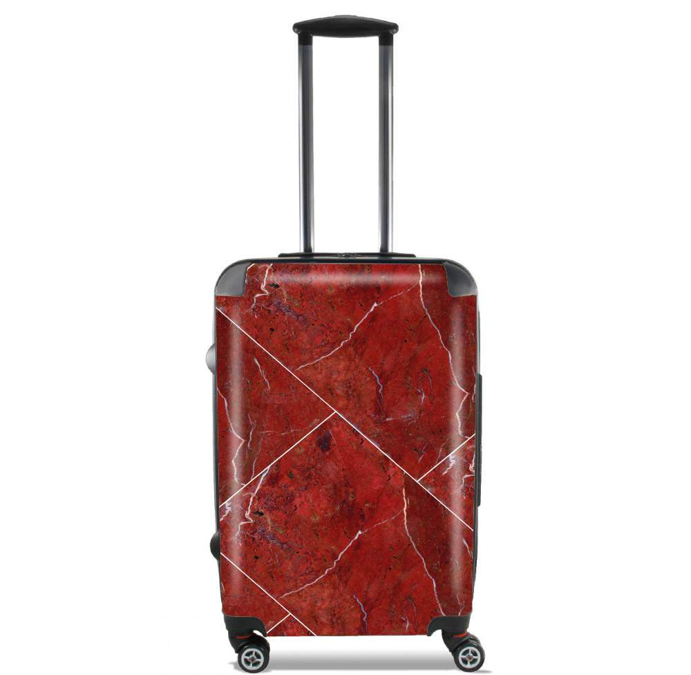 Valise trolley bagage L pour Minimal Marble Red