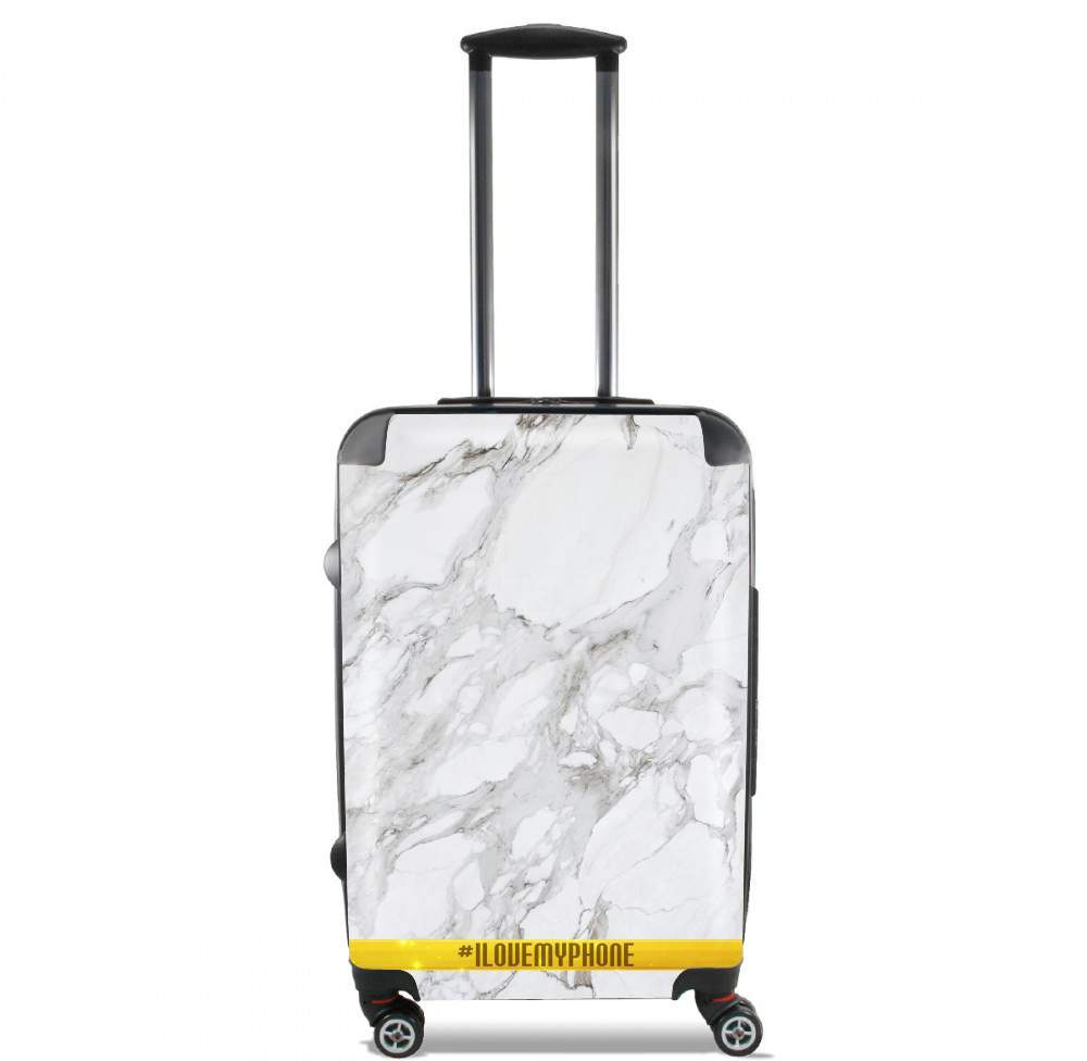 Valise trolley bagage L pour Minimal Marble White