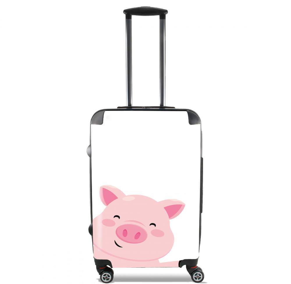 Valise trolley bagage L pour Cochon souriant