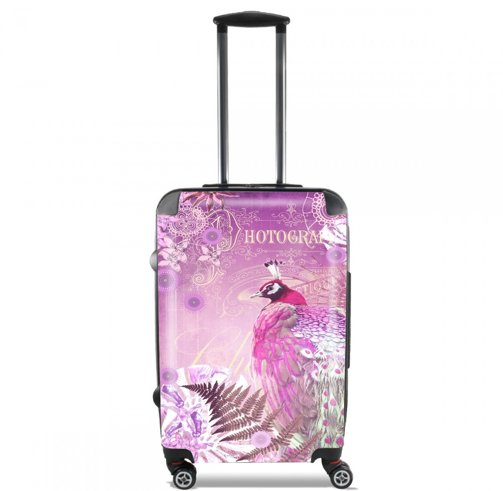 Valise trolley bagage L pour PINK PEACOCK
