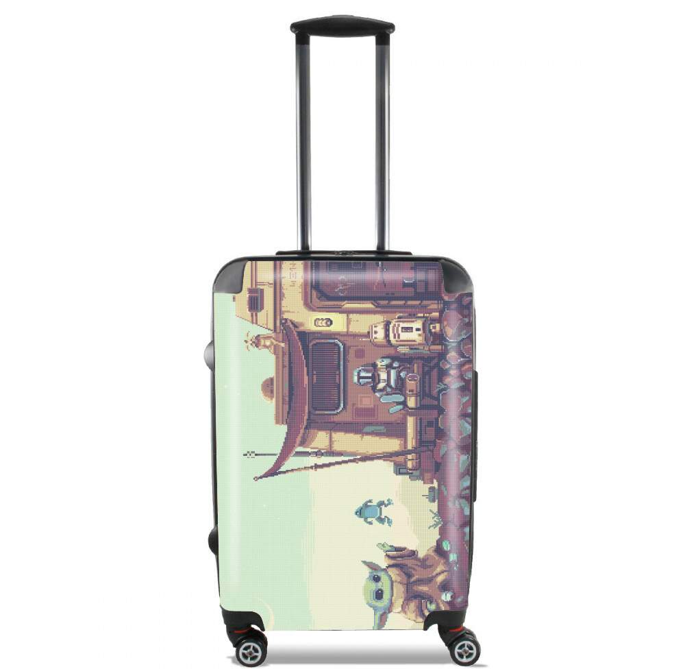 Valise trolley bagage L pour Pixel Retro Mandalorian