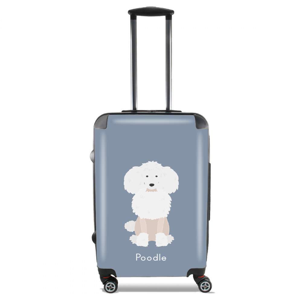 Valise trolley bagage L pour Caniche blanc