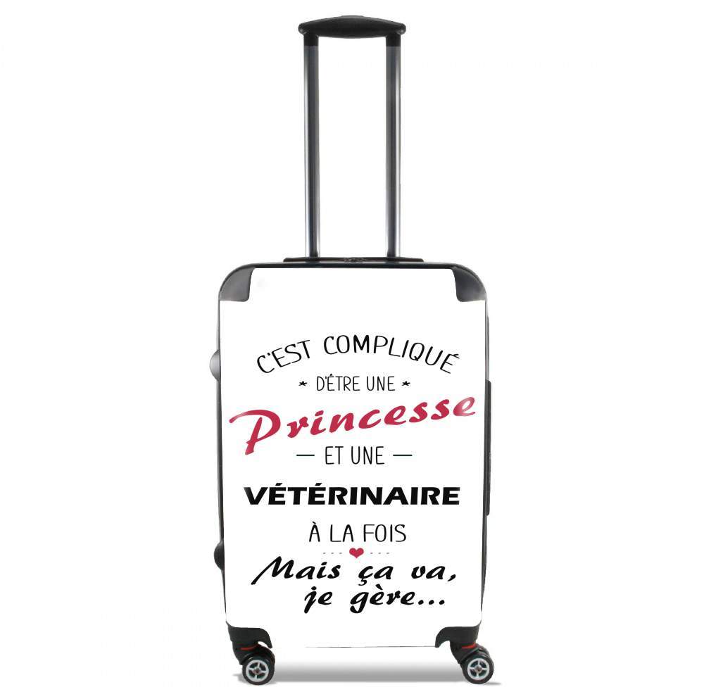 Valise trolley bagage L pour C'est compliqué d'être une princesse et vétérinaire à la fois