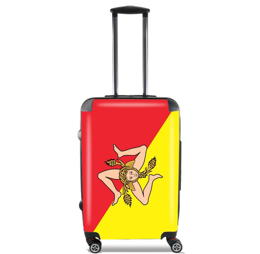 Valise trolley bagage L pour Sicile Flag