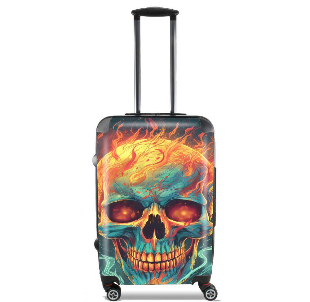 Valise trolley bagage L pour Skull Orange