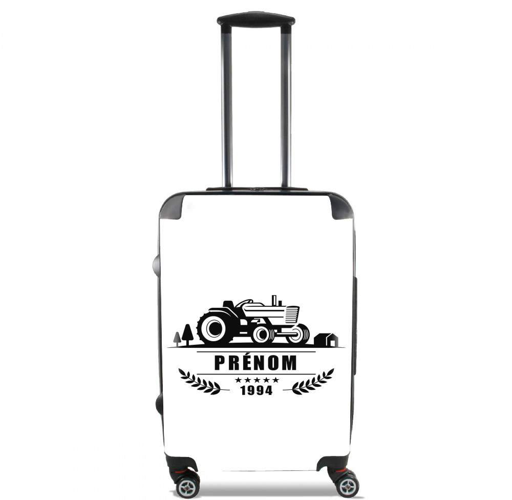 Valise trolley bagage L pour Tractor Logo Natural custom Name Tag