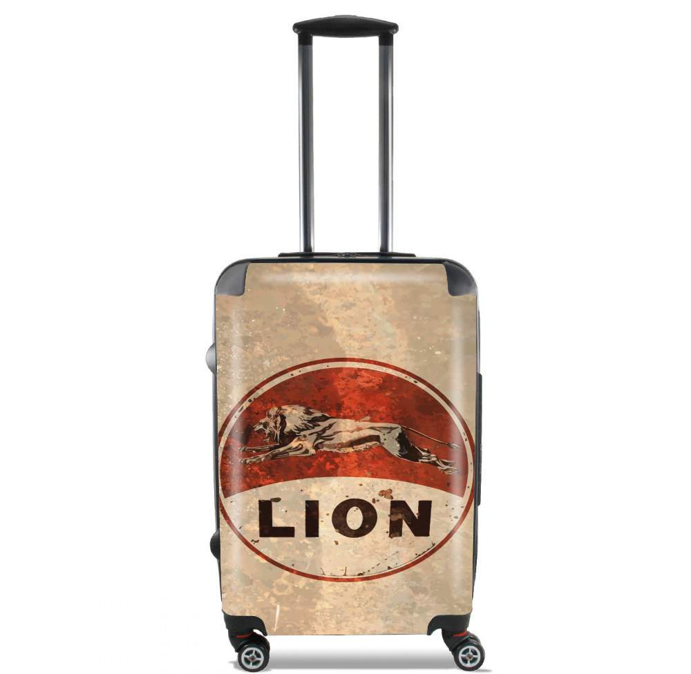 Valise trolley bagage L pour Vintage Gas Station Lion