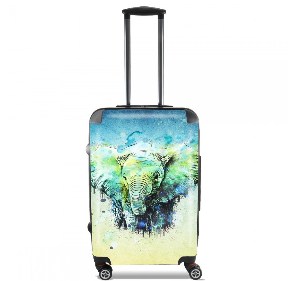 Valise trolley bagage L pour watercolor elephant