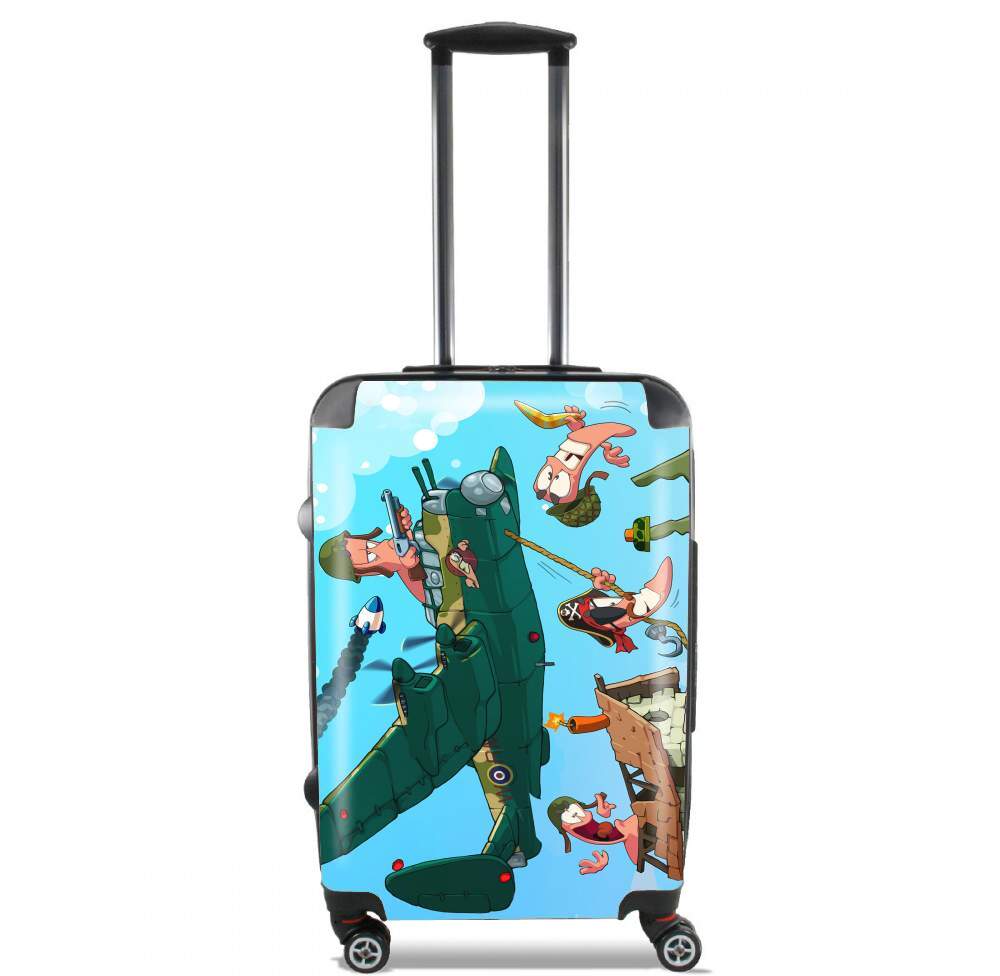 Valise trolley bagage L pour Worms Art Fan Gamer