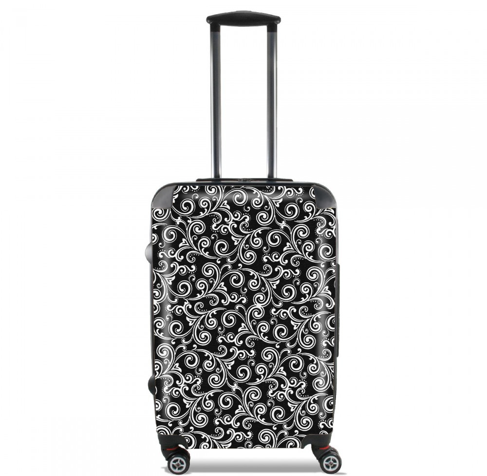 Valise trolley bagage XL pour black and white swirls