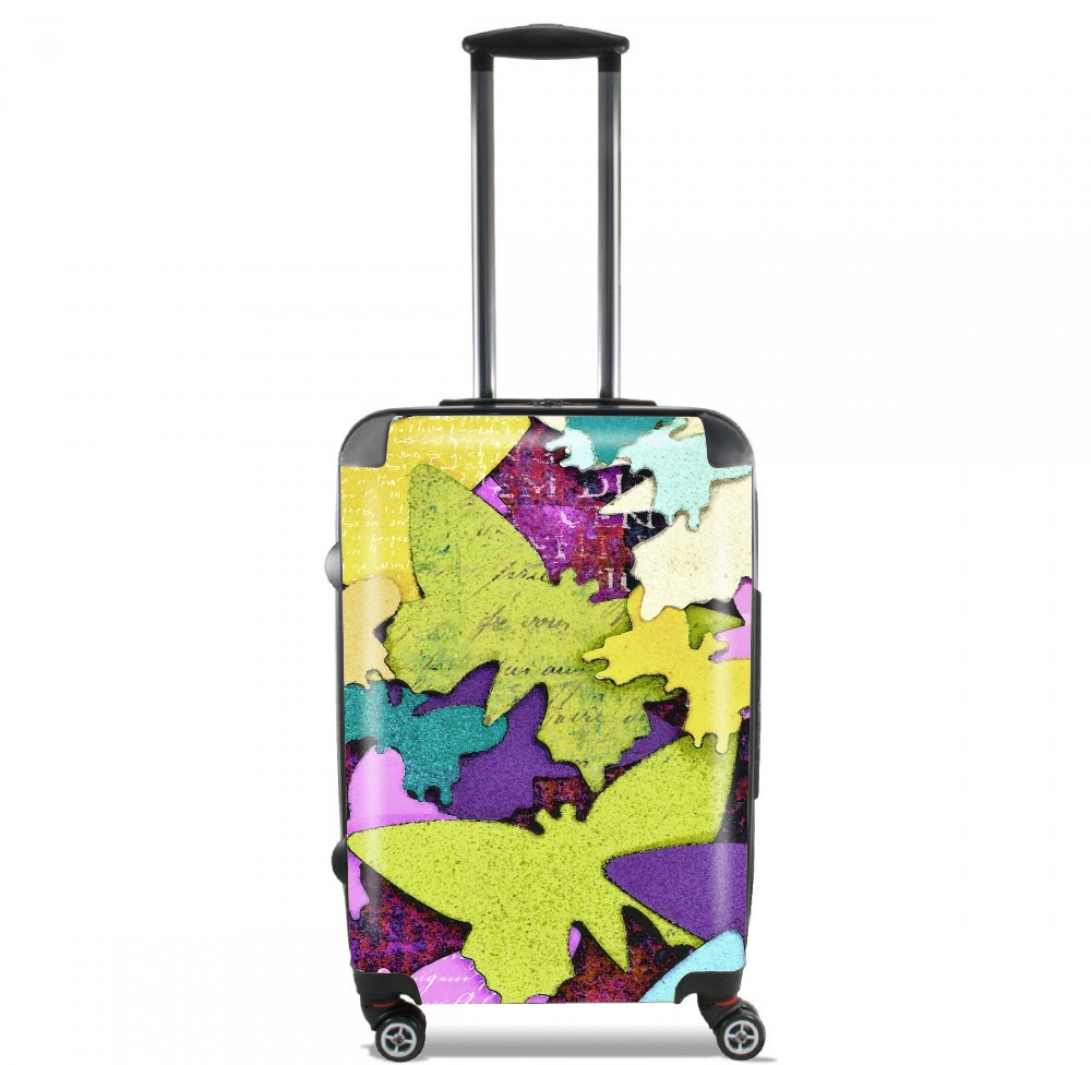 Valise trolley bagage XL pour Butterflies art paper