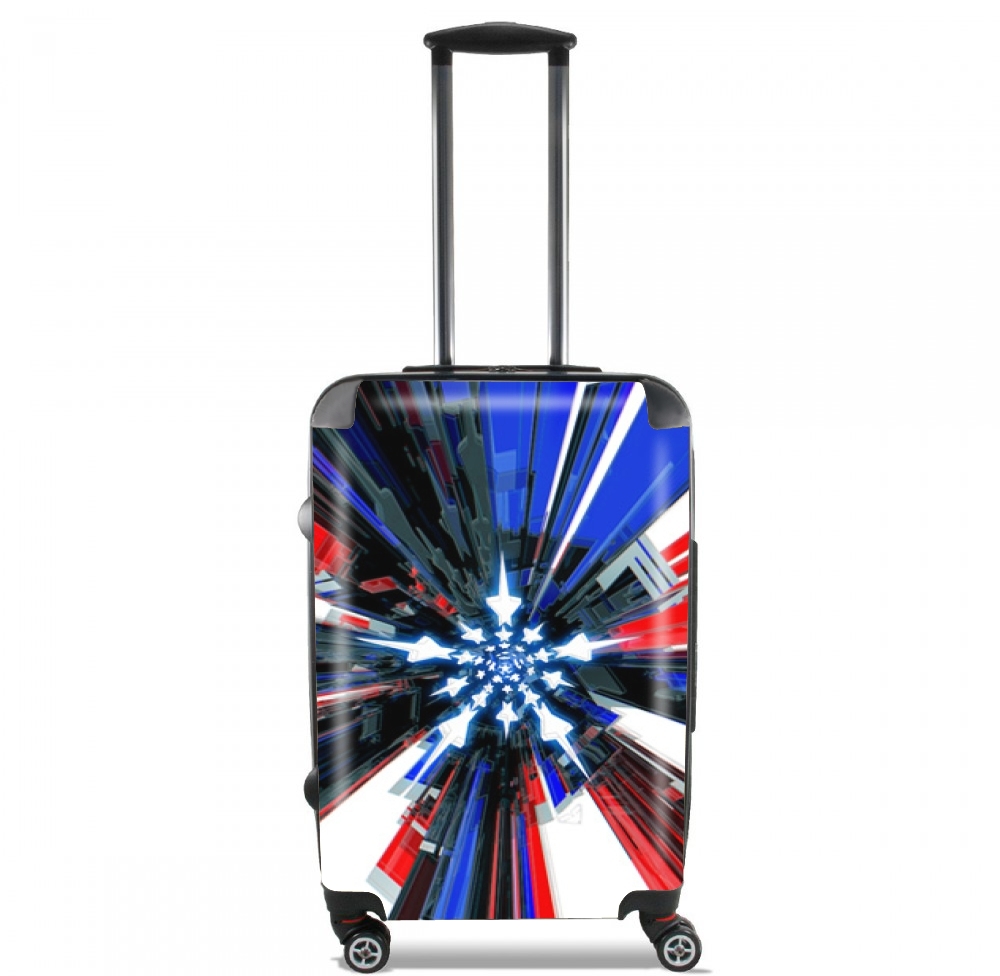 Valise trolley bagage XL pour Drapeau USA Mecha