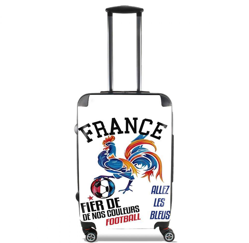 Valise trolley bagage XL pour France Football Coq Sportif Fier de nos couleurs Allez les bleus