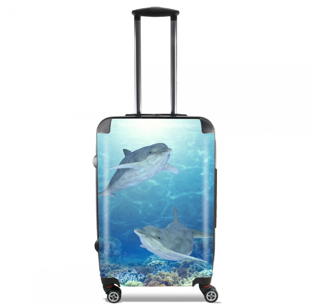 Valise trolley bagage XL pour Dauphin heureux