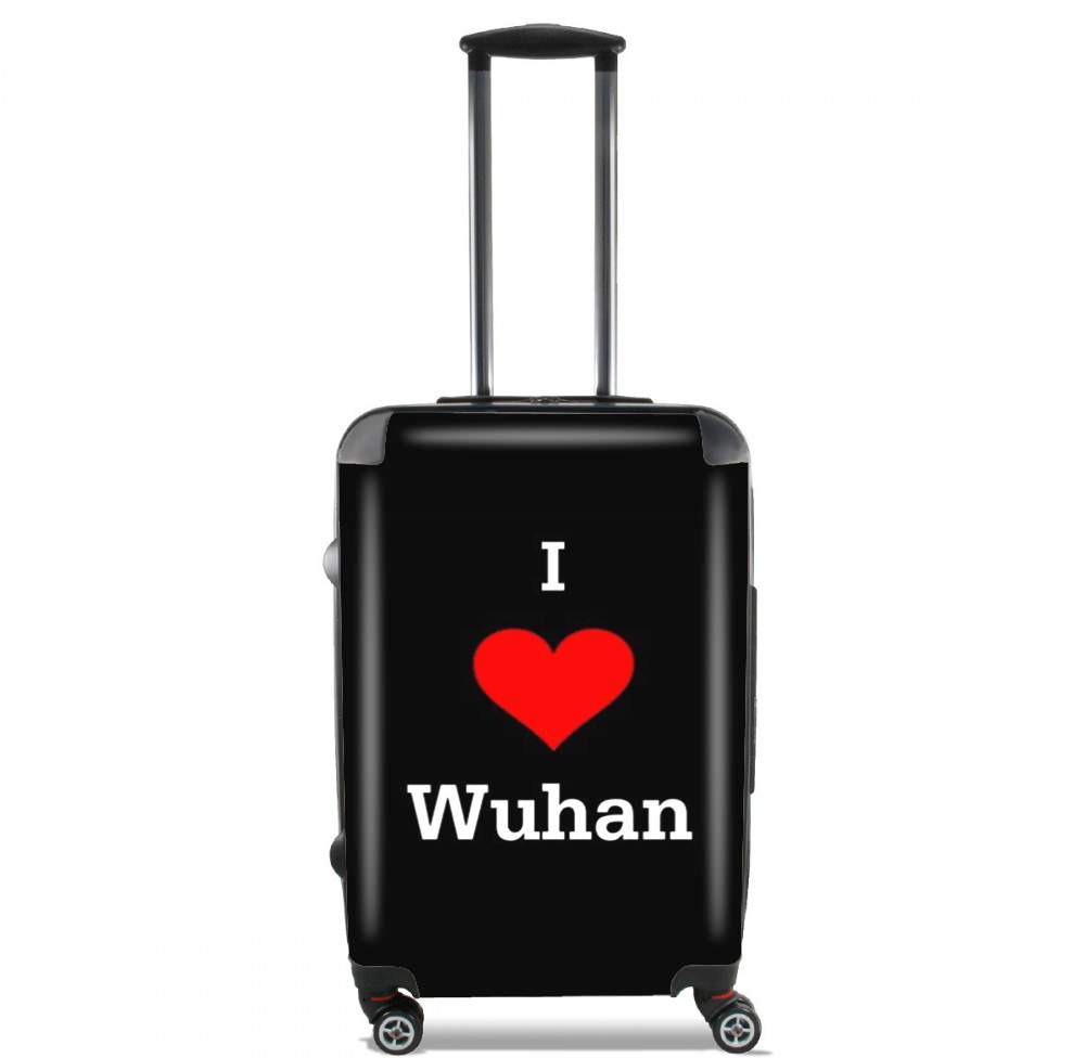 Valise trolley bagage XL pour I love Wuhan Coronavirus