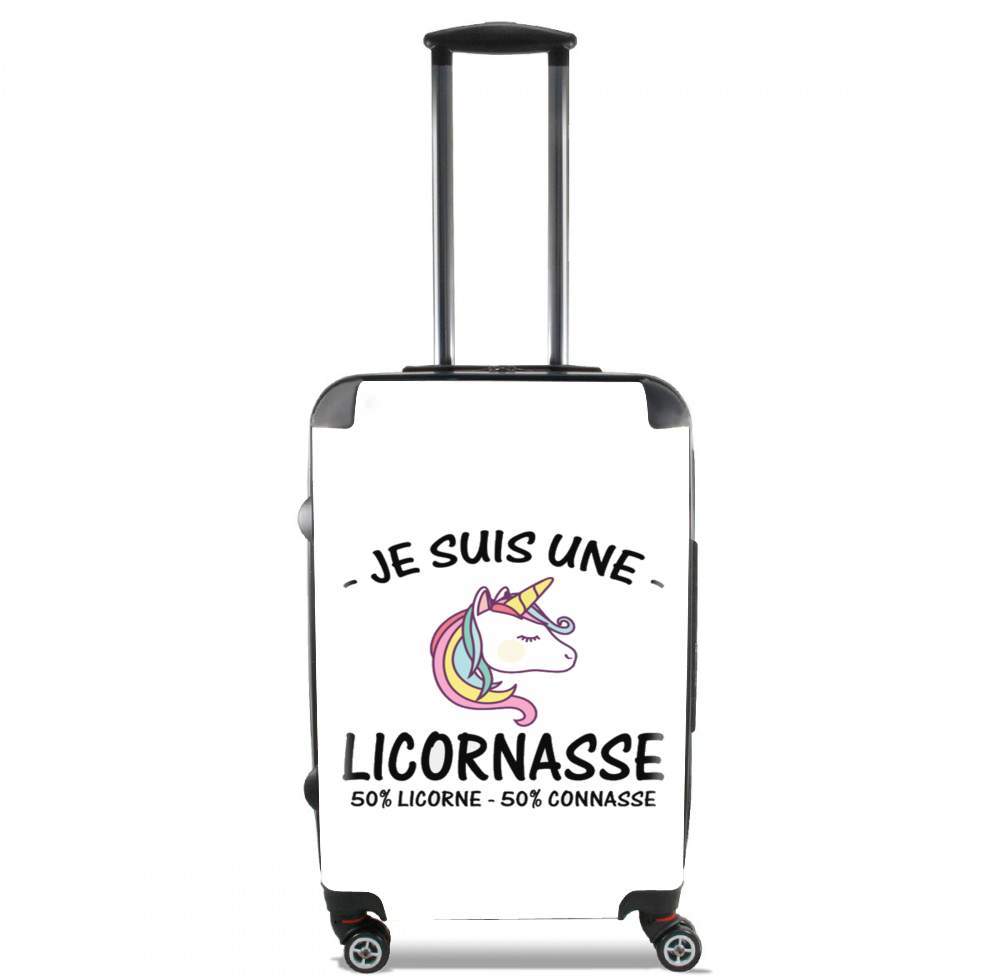 Valise trolley bagage XL pour Je suis une licornasse 50%licorne 50% connasse