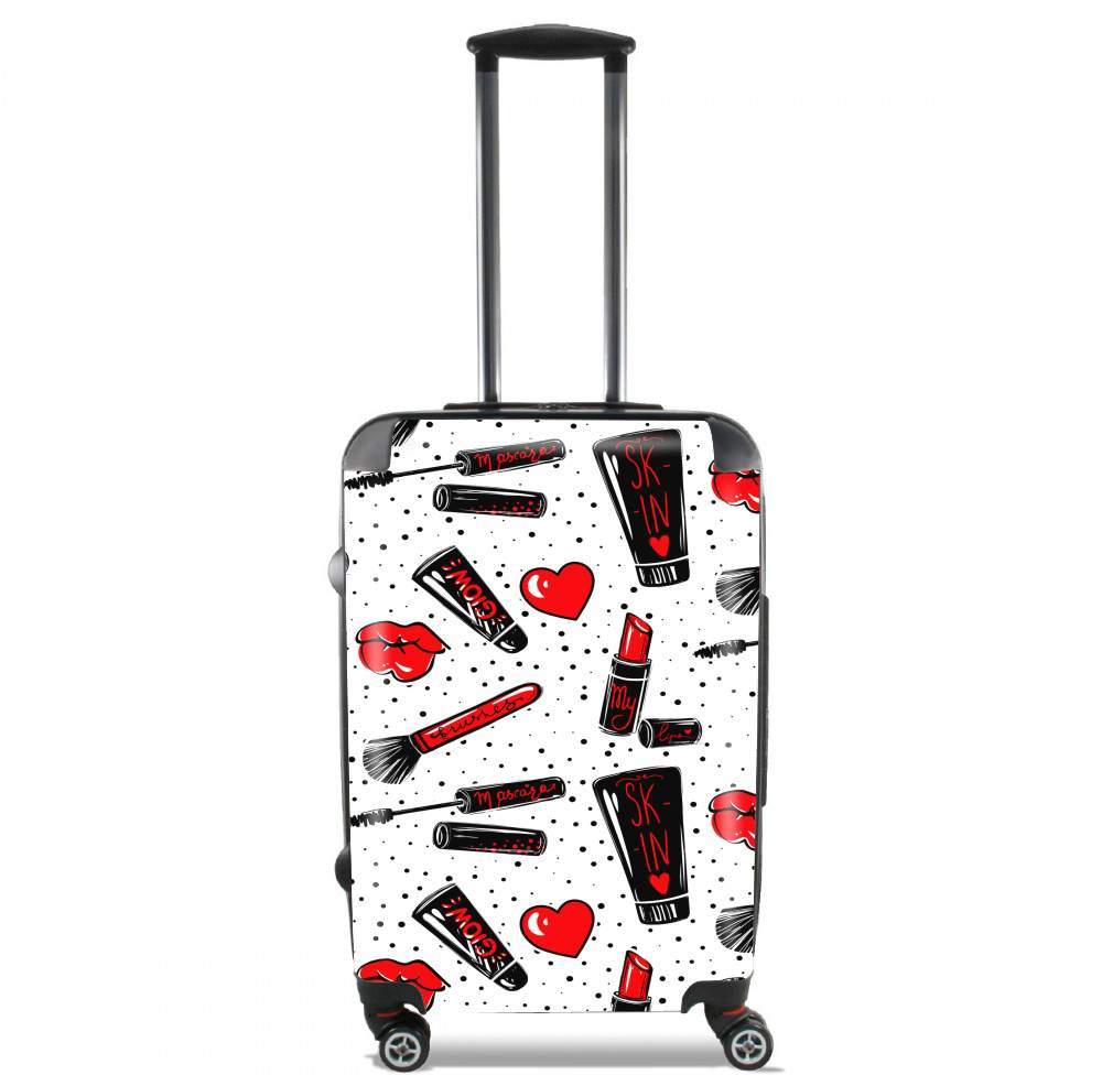 Valise trolley bagage XL pour Makeup seamless pattern
