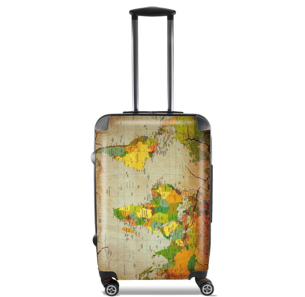 Valise trolley bagage XL pour mappemonde planisphère
