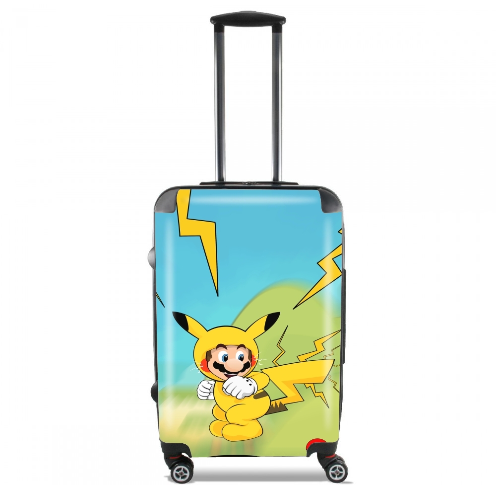 Valise trolley bagage XL pour Mario mashup Pikachu Impact-hoo!