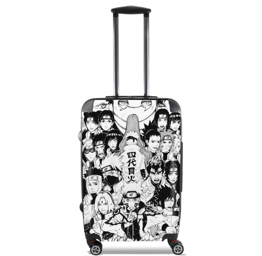 Valise trolley bagage XL pour Naruto Black And White Art