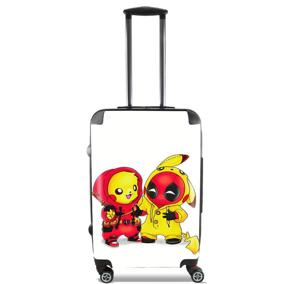 Valise trolley bagage XL pour Pikachu x Deadpool
