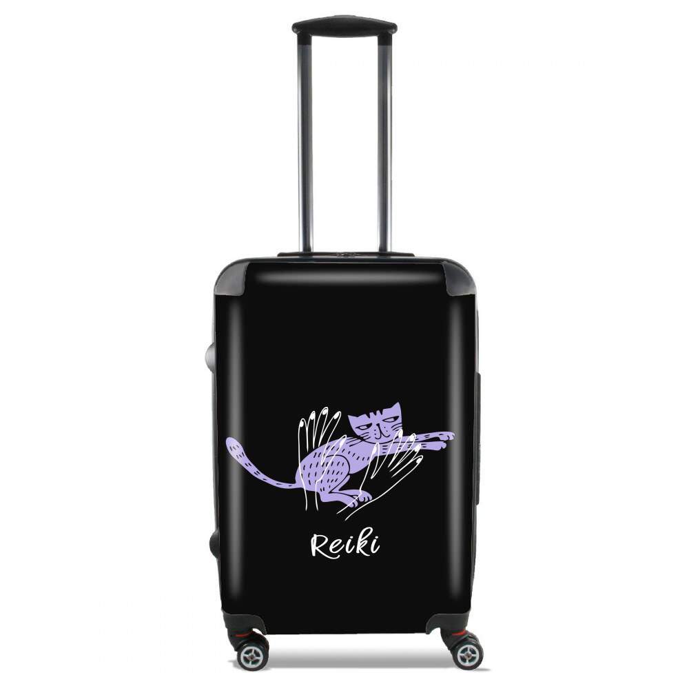 Valise trolley bagage XL pour Reiki Animal chat violet