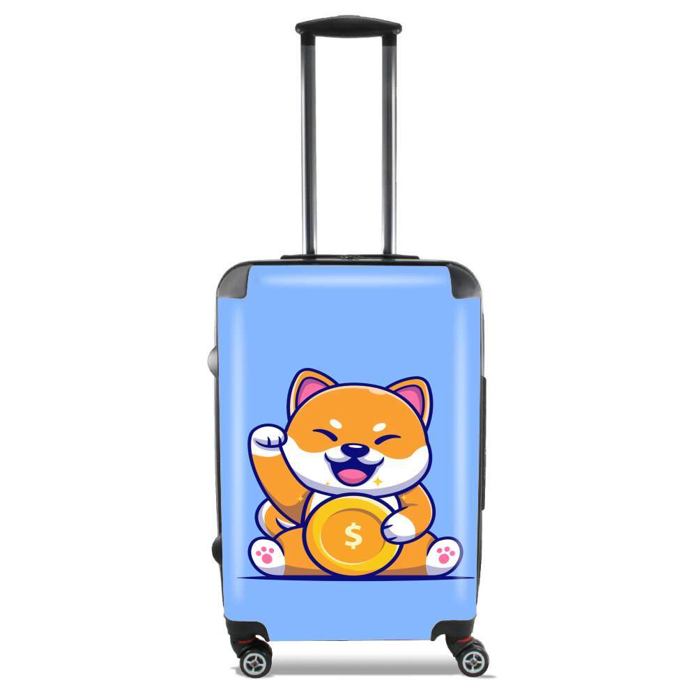 Valise trolley bagage XL pour Shiba Inu Crypto