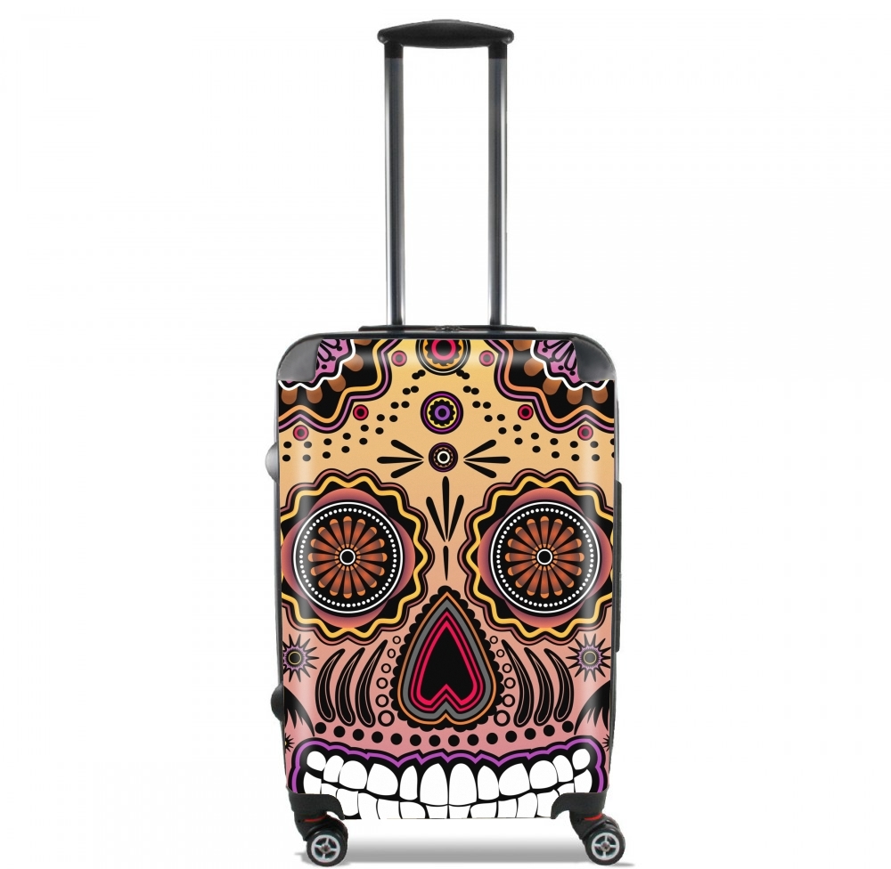 Valise trolley bagage XL pour sugar skull , multicolor